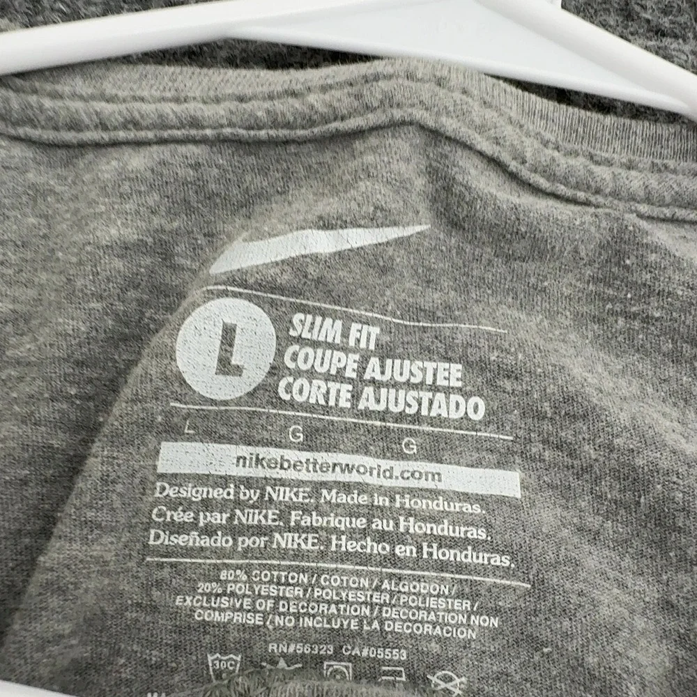 New England Patriots Nike T Shirt Womens L Gray Cotton Super Bowl XLIX Sporty